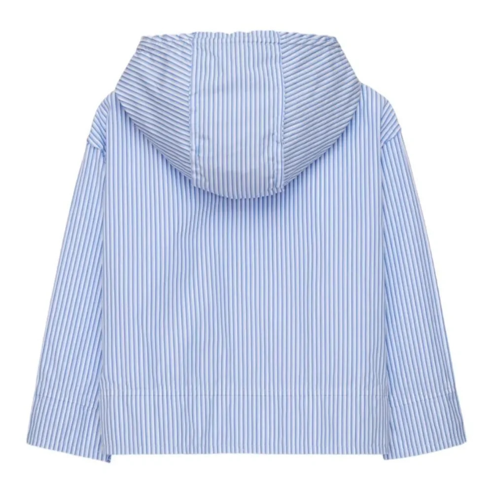 ZARA Kids | Blue/White | STRIPED HOODIE SHIRT LIMITED EDITION - Picture 3 of 6